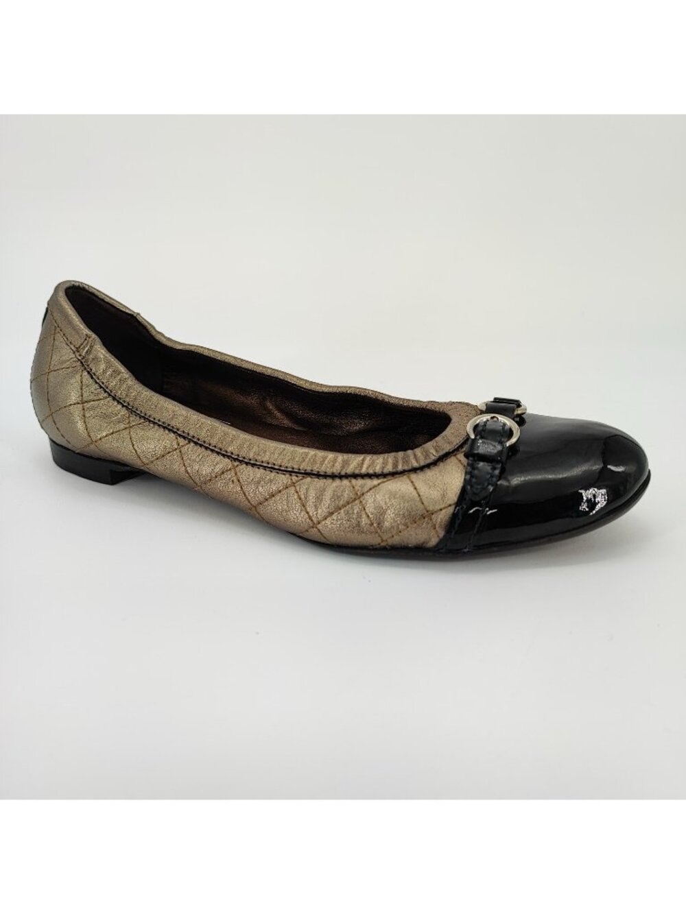 AGL Monika Women's 8.5 US Flats Leather Gold Casual N558230